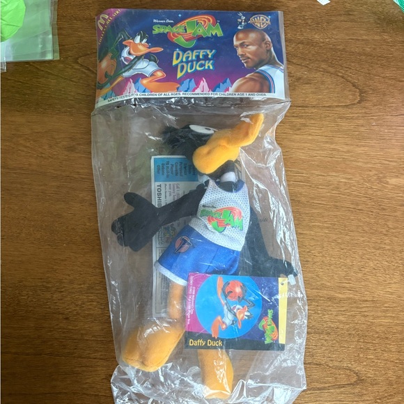 Other - Space Jam Daffy Duck 9" Plush Stuffed Toy McDonalds Vintage 1996 90s SEALED